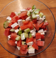 Salat mit Melonen